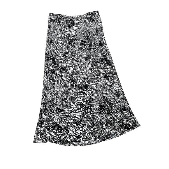Lucy Paris Black White Pattern MIDI Skirt Sz S - Picture 4 of 4